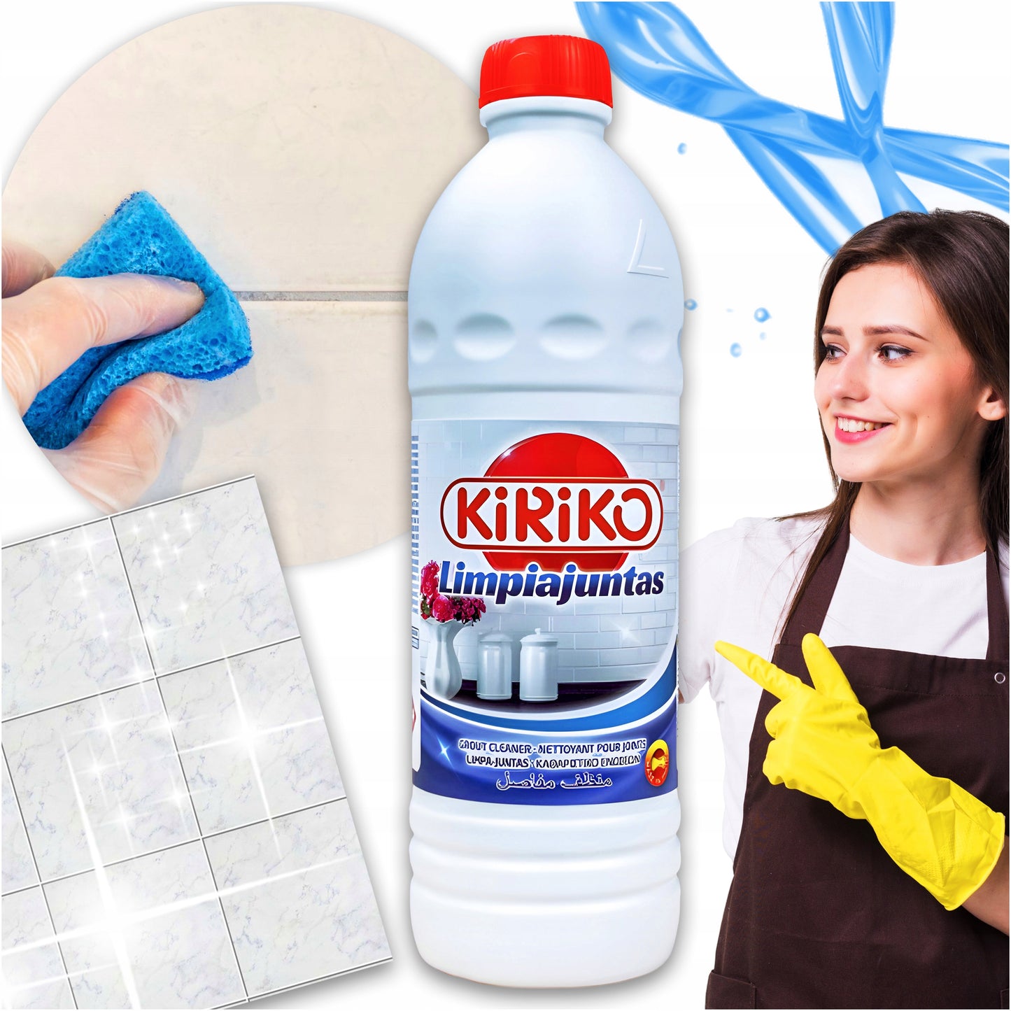 PŁYN ŚRODEK DO CZYSZCZENIA USUWANIA FUG MOCNY UNIWERSALNY 1l Kiriko