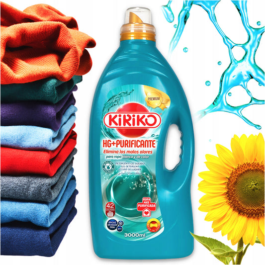 PŁYN DO PRANIA NEUTRALIZUJĄCY HG NIEPRZYJEMNE ZAPACHY 3l Kiriko