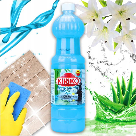 PŁYN DO MYCIA PODŁÓG UNIWERSALNY USUWA PLAMY I ZABRUDZENIA Spa 1.5l Kiriko