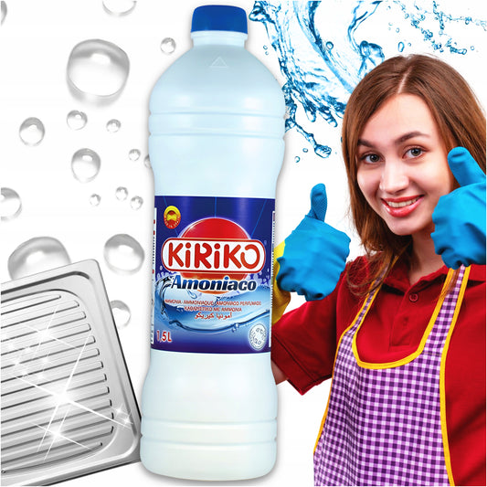 NEUTRALNY AMONIAK DO CZYSZCZENIA DO USUWANIA BRUDU TŁUSZCZU 1.5l Kiriko