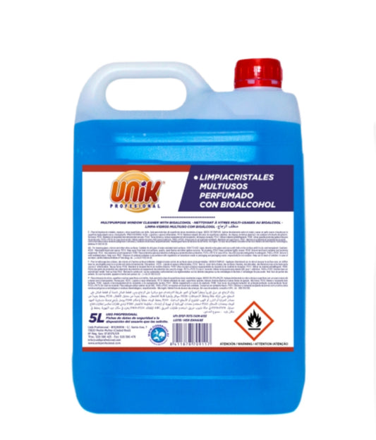 PŁYN DO MYCIA SZYB, SZKŁA, OKIEN, LUSTER UNIWERSALNY Z BIOALKOHOLEM  5L
